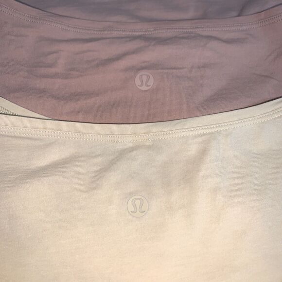 Lot of 2 Lululemon Back In Action Boat Neck Short Sleeve Relaxed Active Top Sz 2 - Picture 7 of 7